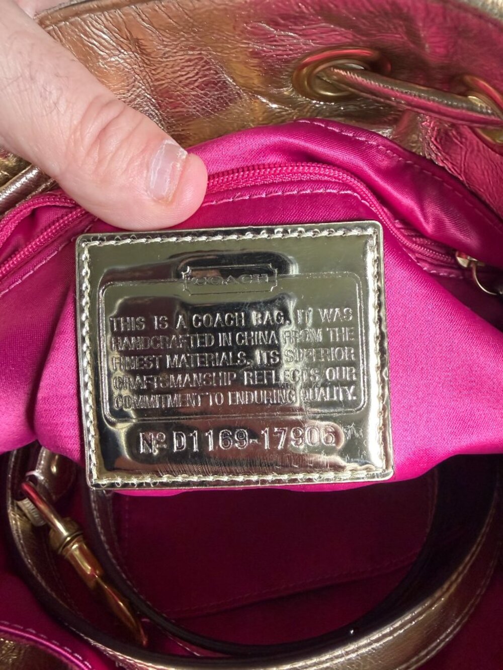 Coach Sequin Gold Purse 17906 - Picture 4 of 4
